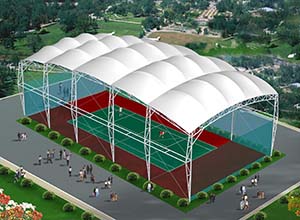 網(wǎng)球場膜結(jié)構(gòu)頂棚/雨棚/遮陽棚有什么優(yōu)點？