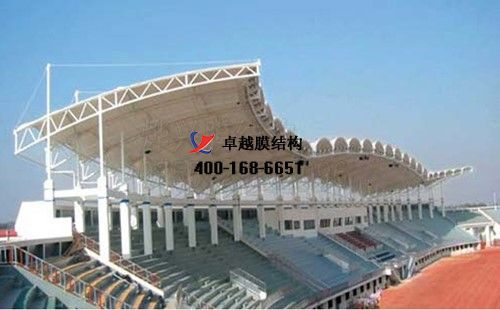 湖南<font color='red'>膜結(jié)構(gòu)看臺</font>/主席臺【湖南食品藥品職業(yè)學院等】設計施工案例