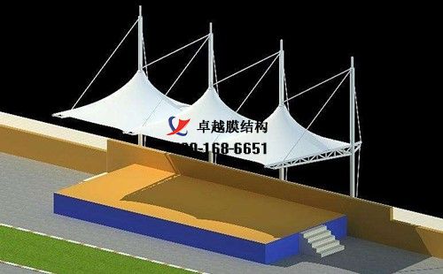 衡陽<font color='red'>膜結(jié)構(gòu)看臺</font>/主席臺【衡陽技師學院等】設(shè)計施工案例
