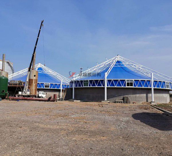 延安污水廠<font color='red'>污水池膜結(jié)構(gòu)</font>設(shè)計施工【案例圖片】 　　