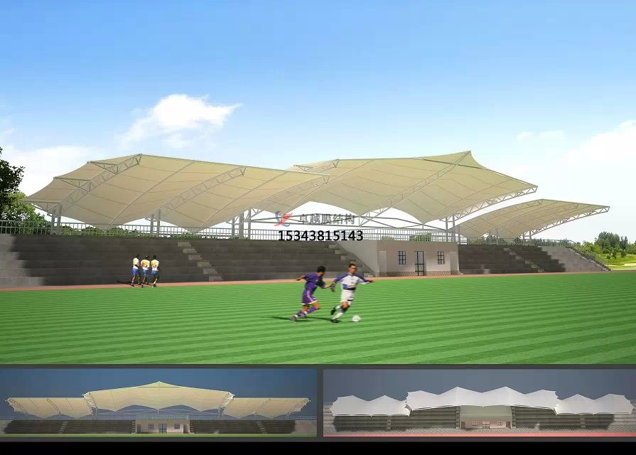 運(yùn)城芮城公園景觀膜結(jié)構(gòu)遮陽(yáng)棚【看臺(tái)雨棚廠(chǎng)家】門(mén)球場(chǎng)案例