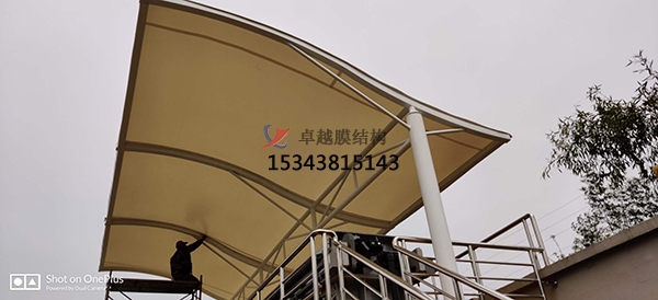 浙江杭州安吉縣自來水廠膜結(jié)構(gòu)設備棚