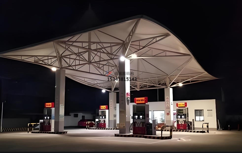 孝感加油站膜結構頂棚——孝感膜結構公司專業(yè)廠家